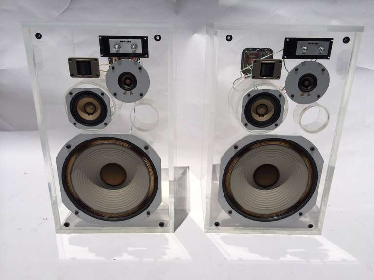 Amazing Lucite Floor Speakers