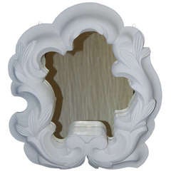 Serge Roche Style French 1940s Plaster Mirror