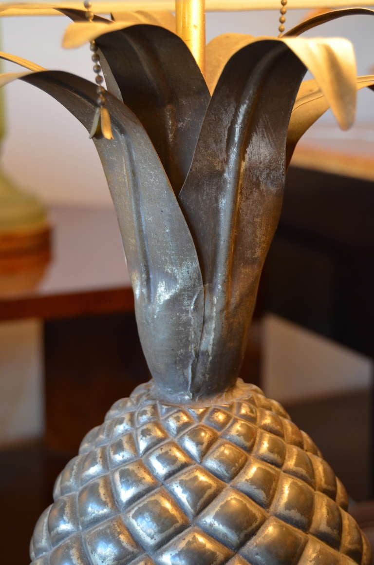 Zinc "Pineapple" Table Lamp For Sale at 1stDibs