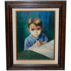 Original Margaret Keane Painting "Praying Boy"
