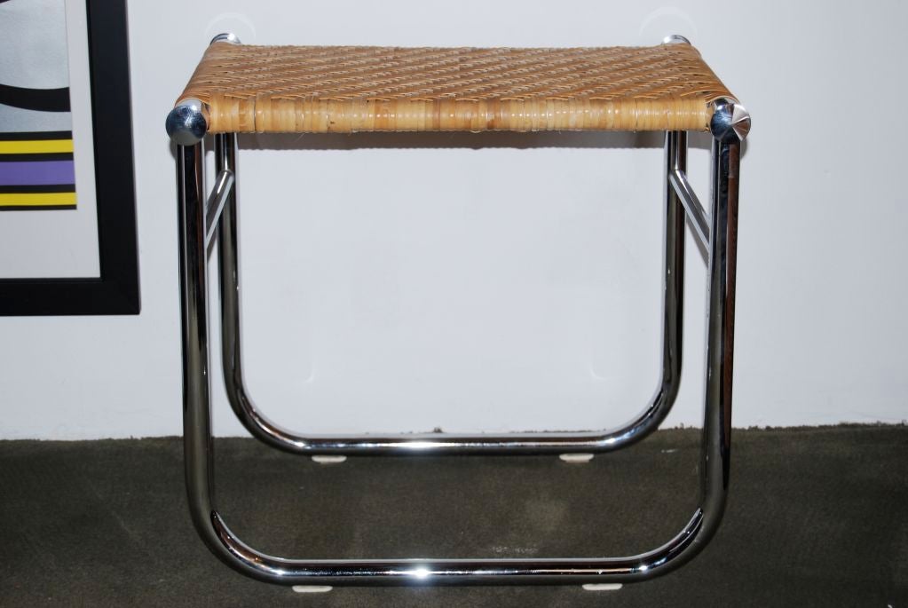 Le Corbusier LC9 Chrome Stool by Cassina