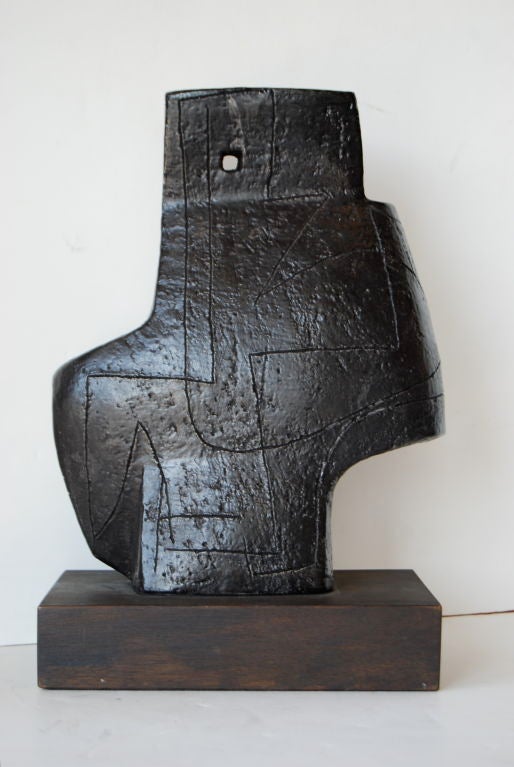 American Incised Plaster Sculpture by Louise Nevelson