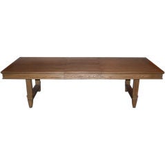 Charles Dudouyt Large Cerused Ash Dining Table