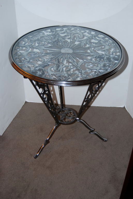 Steel Beautiful Occasional Table by Hagenauer for Rena Rosenthal For Sale