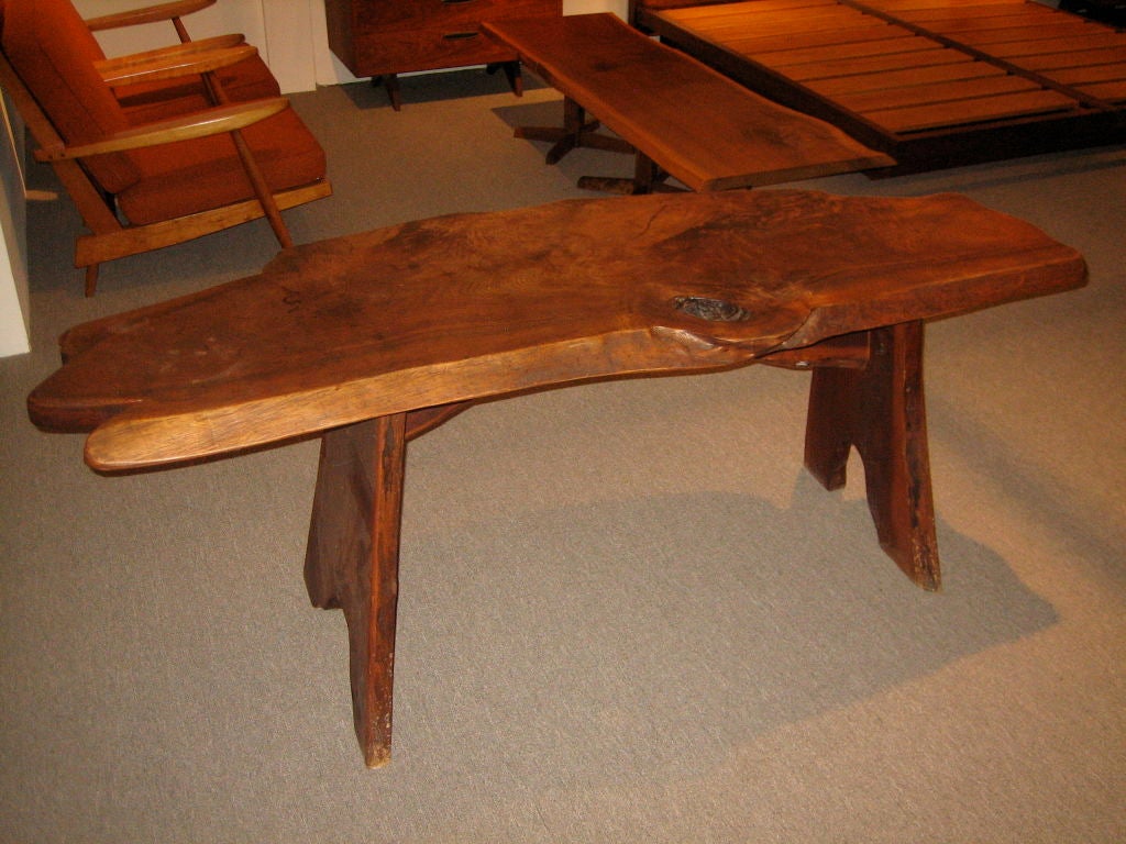 New Hope School Free Edge Walnut Desk