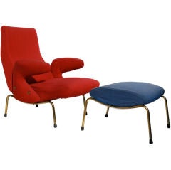 Erberto Carboni Delfino Armchair and Ottoman