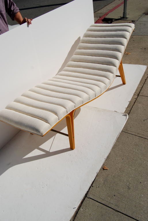 The rarest and most sought after Edward Wormley design.
Restored in a white silk. 
Stunning.