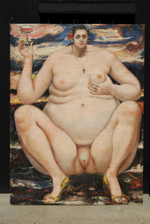 An incredible and massive painting by the man who was the whistleblower on the illegal activities of game shows in the 1950's.