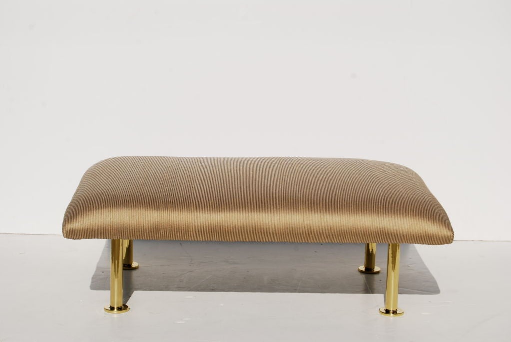 Unusual Italian Brass Leg  Low Bench