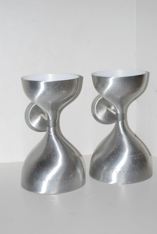 Litecraft Aluminium Double Cone Wall Sconces