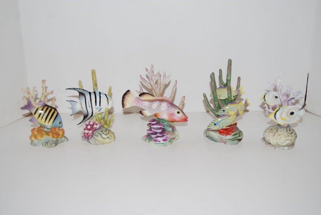 Royal Worcester Porcelain "Fish" by Ronald Van Ruckevelt