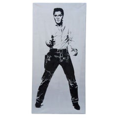 Giant Silver Elvis by Warhol Superstar Louis Waldon