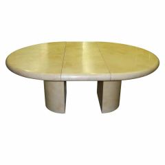 Karl Springer Goatskin Clad Dining Table Karl Springer Goatskin Clad Dining Table