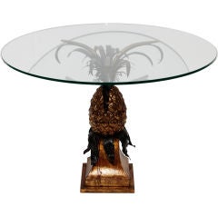 Italian Pineapple Table in Gilt and Tole