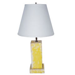 Bouck White Yellow Craquelaire Table Lamp