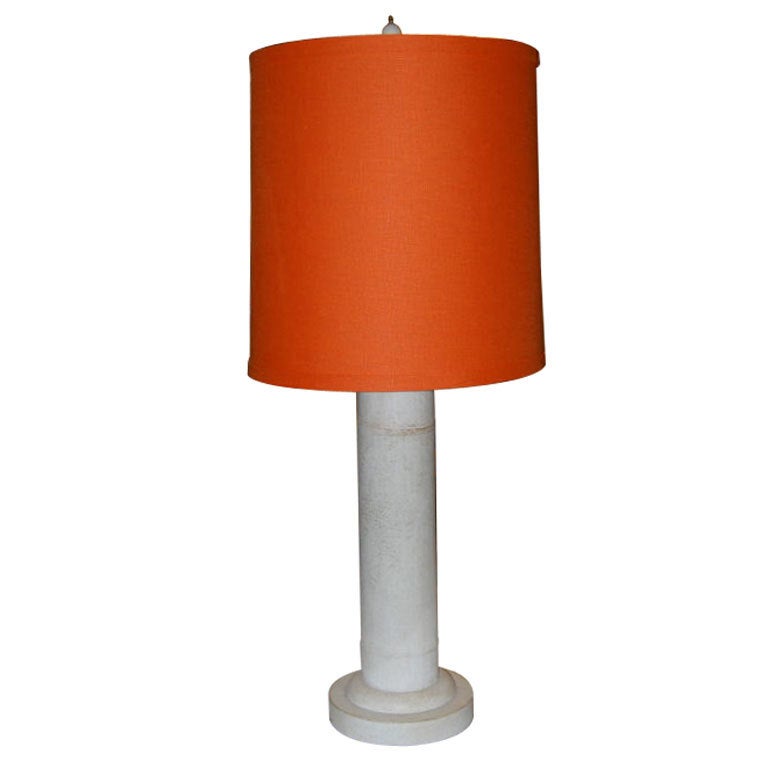 Samuel Marx Table Lamp with Hermes Orange Shade For Sale