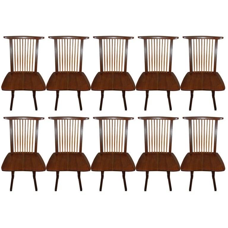 A beautiful set of ten chairs. Full provenance.