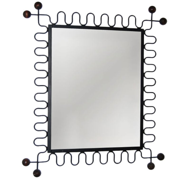 Jean Royere "Ondulation" Wall Mirror