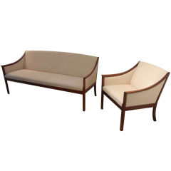 Ole Wanscher Rosewood Sofa and Armchair