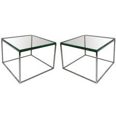 Milo Baughman "Thin Line" Cube Tables