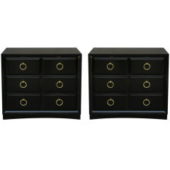 Robsjohn-Gibbings Classic Chests with Brass Ring Pulls