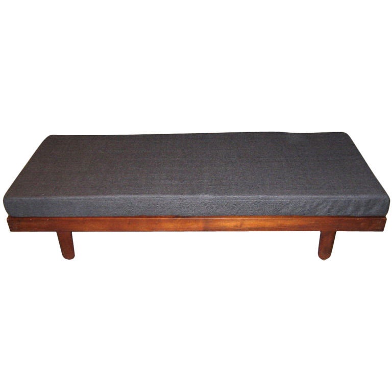 A classic Nakashima daybed with newly upholstered charcoal silk cushion.
Provenance accompanies.