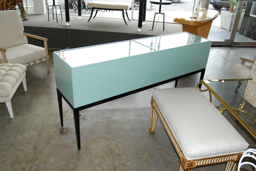 Tommi Parzinger Celadon Lacquer Commode 1