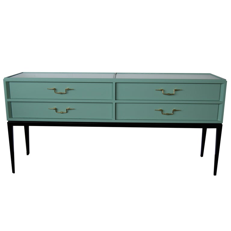 Tommi Parzinger Celadon Lacquer Commode