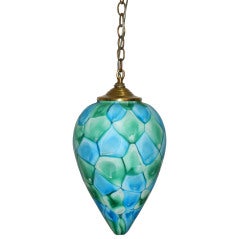 Fratelli Toso Turquoise "Nerox" Pendent Chandelier