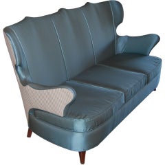 Osvaldo Borsani Style Sofa in Silk