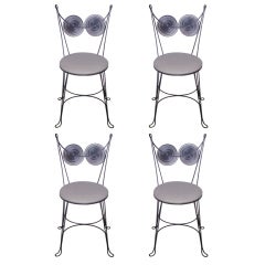 4 Tony Paul Cafe Chairs with Spiral Backs