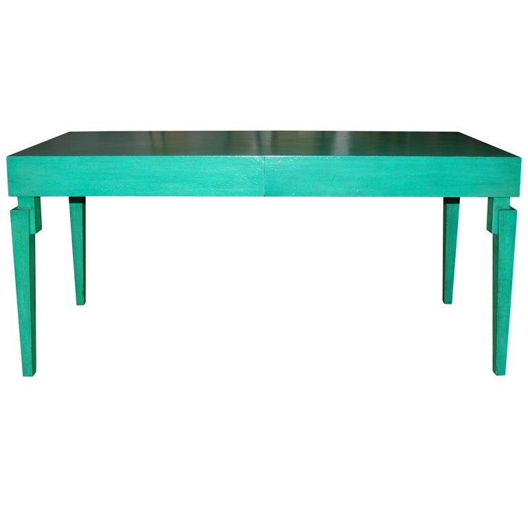William "Billy" Haines Mottled Green Lacquer Desk