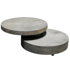 Aldo Tura Movable Cocktail Table in Lacquered Goatskin