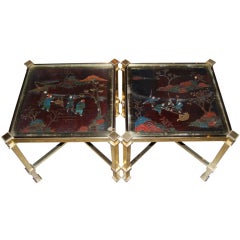 Robert Metzger Custom Tables with Antique Coromandel Panels