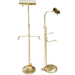 Vintage Frederick Cooper Adjustable Easel Lamps in Brass