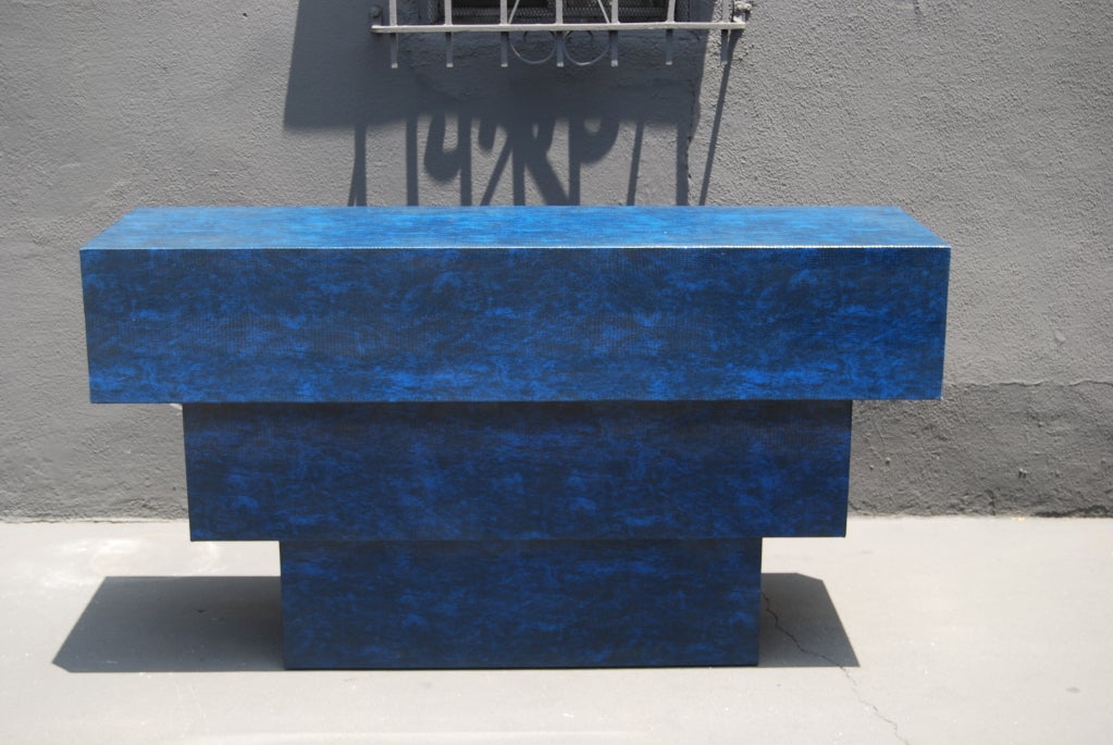 Steven Chase Custom "Mayan" Console in Blue Lizard