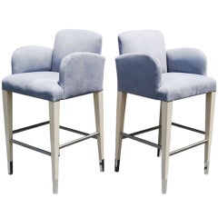 Donghia Barstools in Lavender Leather