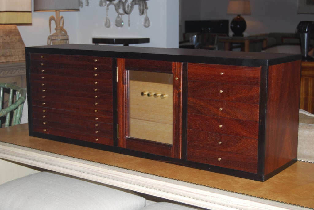 20th Century Scandinavian Jewelry Chest in Rosewood with Ebony Trim For Sale