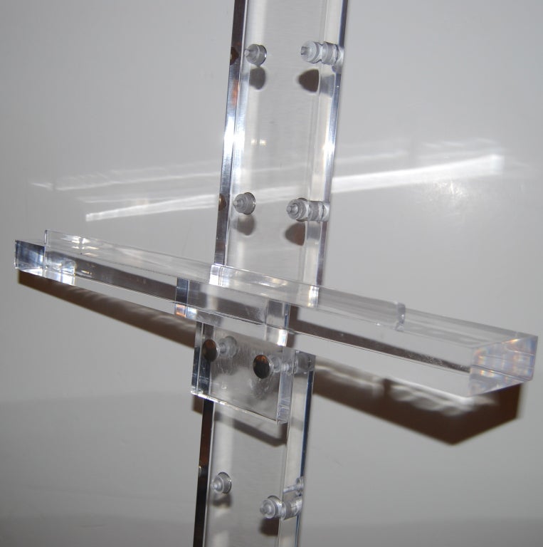 Large Clear Lucite Adjustable Tripod Floor Easel at 1stDibs lucite easel