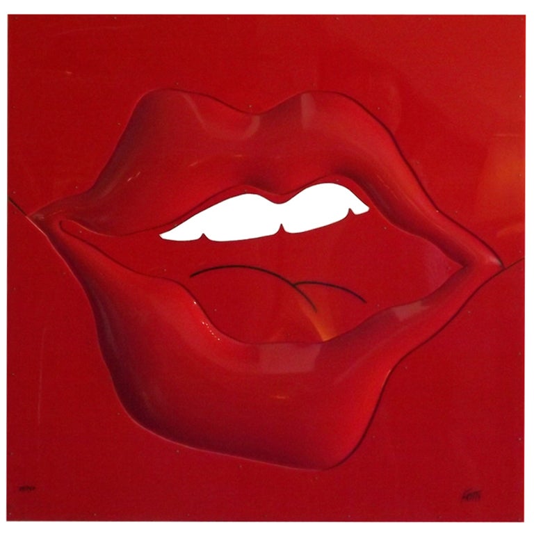 Ron Fritts "Jagger Lips" Wall Sculpture