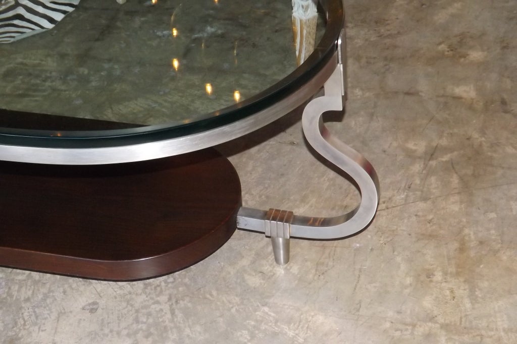Tommi Parzinger Custom Oval Cocktail Table In Excellent Condition In Los Angeles, CA