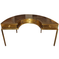 Demi Lune Desk in Oil Rubbed Brass by Mastercraft