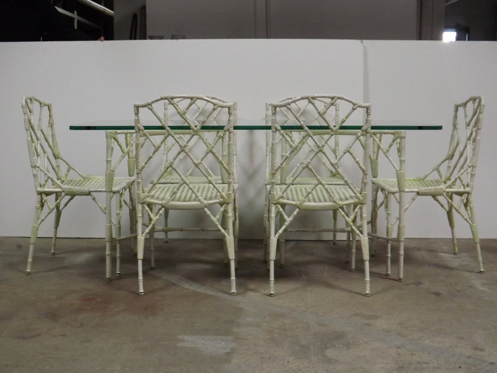 Hollywood Regency Style Faux Bamboo Patio Set At 1stdibs Hollywood Regency Style Faux Bamboo Patio Set 3