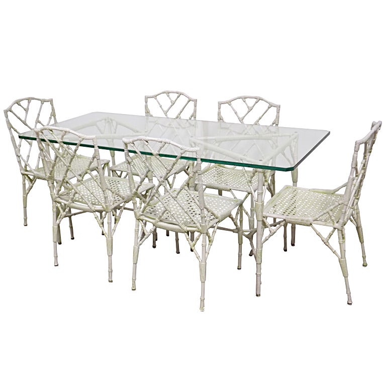 Hollywood Regency Style Faux Bamboo Patio Set At 1stdibs Hollywood Regency Style Faux Bamboo Patio Set 1