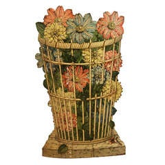 A Pireo Fornasetti Floral Basket Open Umbrella Stand.