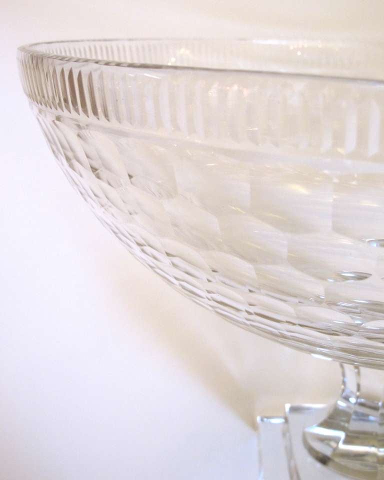 19th Century A Large-Scaled and Good Quality Irish Cut-Crystal Bowl