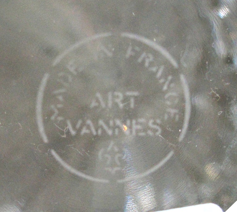 Mid-20th Century A Shimmering French 1960's Crystal Bulls-Eye Vase; by Art Vannes