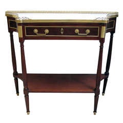 A Shapely & Good Quality French Louis XVI Mahogany Console Table with Gilt-Bronze Fittings