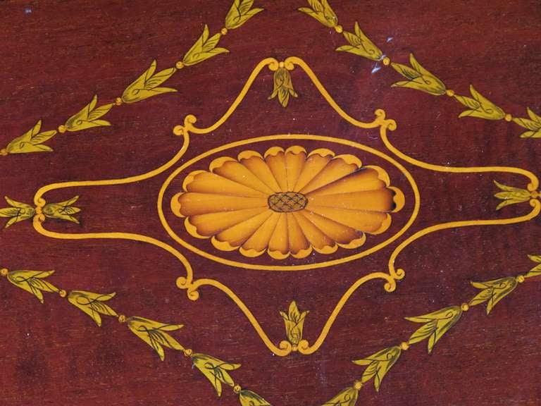 A Large-Scaled and Finely Inlaid Victorian Mahogany Oval Butler's Tray In Excellent Condition In San Francisco, CA