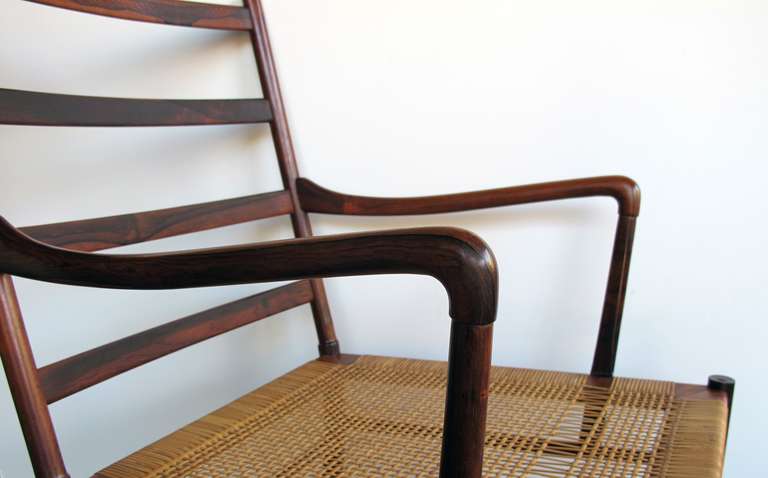 An Exceptional Pair of Danish 1950's Rosewood 'Colonial' Chairs; Designed by Ole Wanscher for P. Jeppesen, 1949 2